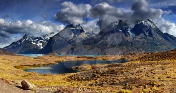 Mountain panorama, Torres del Paine National Park, Patagonia, Chile