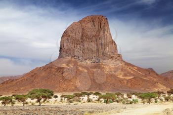 Rock in Sahara Desert, Hoggar mountains, Algeria
