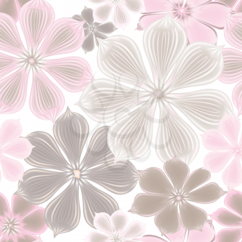 Flowers seamless background. Floral seamless texture with flowers.