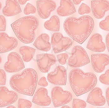 Love heart seamless pattern Valentine day holiday background