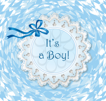 Newborn frame. Greeting Card border for boy