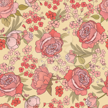 Floral seamless background.  Floirish pattern.