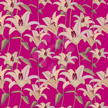 Floral seamless background. Decorative flower pattern. Floral seamless texture with flowers. 