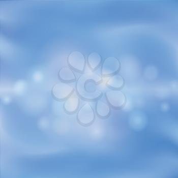 Abstract blur background. Blue sky wallpaper. Water waves and bubbles pattern.