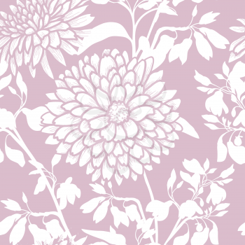 Floral seamless pattern. Flower background. Flourish seamless texture with flowers.
