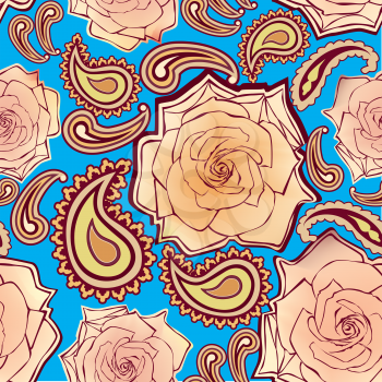 Floral seamless pattern. Flower background. Ornamental texture