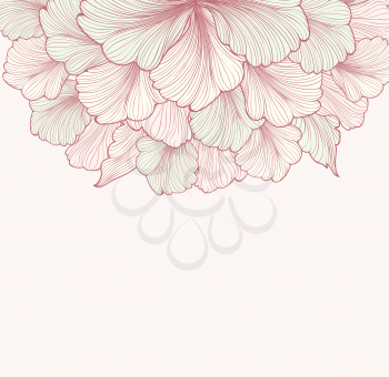 Floral background with flower. Element for design. Vector illustration.