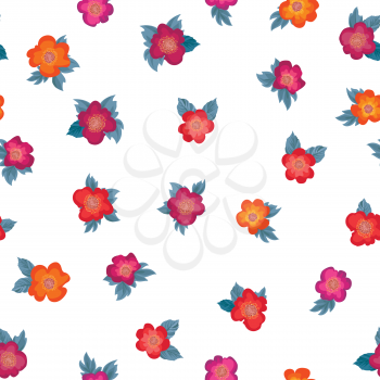 Floral seamless pattern. Flower background. Floral ornamental texture with flowers. Flourish tiled wallpaper