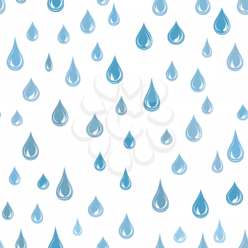Water drops seamless pattern . Raindrop background. Rain texture. 