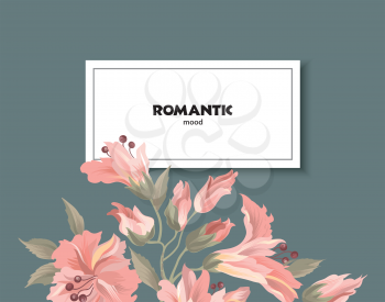 Floral pattern. Flower background. Floral design for perfume, women product, natural cosmetics package. Good for greeting card, wedding invitation, spring background