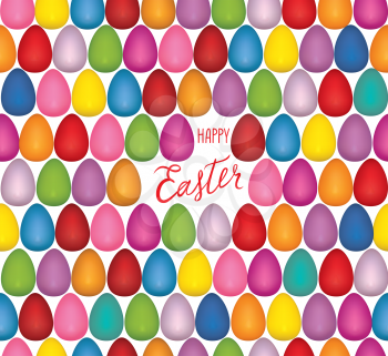 Happy Easter greeting card. Easter egg seamless pattern. Festive spring holiday background for printing on fabric, paper for scrapbooking, gift wrap and wallpapers.