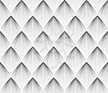 Abstract geometric pattern with stripe lines. Artistic floral line ornamenal tile background. Black and white organic shape texture.