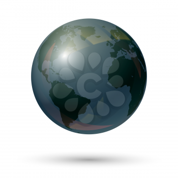 Earth globe icon. Planet Earth. Globe of the world. Vector illustration.
