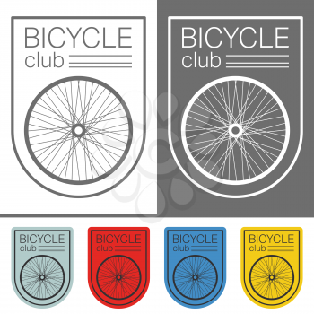 Bicycle badges. Bicycle club logo. Vector illustration