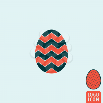 Egg icon. Egg logo. Egg symbol. Easter egg icon isolated, minimal design. Vector illustration