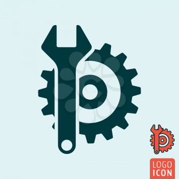 Service icon. Service logo. Service symbol. Service tools icon isolated, support icon minimal design. Vector illustration