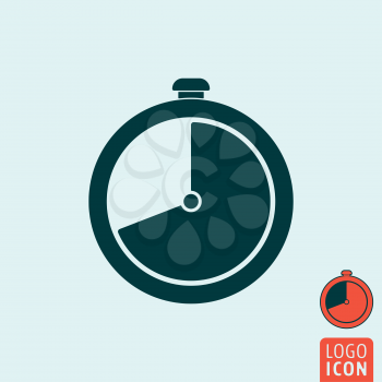 Clock icon. Clock symbol. Timer icon. Stopwatch icon isolated. Vector illustration