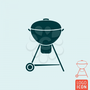 Barbecue icon. BBQ symbol. BBQ grill isolated. Vector illustration