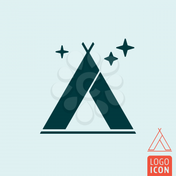 Tent icon. Tent symbol. Tourist tent isolated. Vector illustration