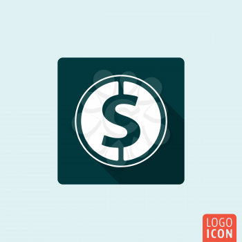 Money icon. Money flat design symbol. Vector illustration