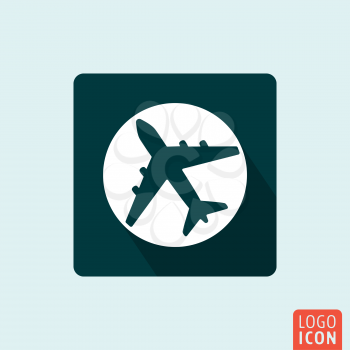 Plane icon. Aircraft transportation symbol. Vector illustration