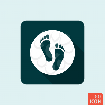 Feet icon. Foot print symbol. Vector illustration