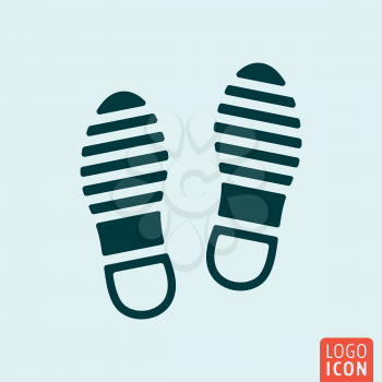 Shoes icon. Imprint soles shoes symbol. Vector illustration