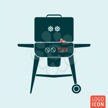 BBQ icon isolated. Barbecue symbol. Vector illustration