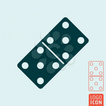 Domino bone icon. Dominoes game symbol. Vector illustration