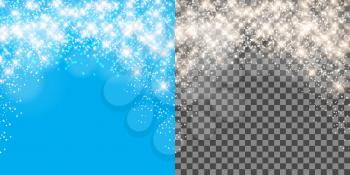 Christmas shining transparent background. Design element for cover, greeting card, brochure or flyer. Vector illuistration.