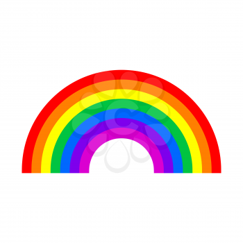 Rainbow symbol isolated on white background. Vector illustration.