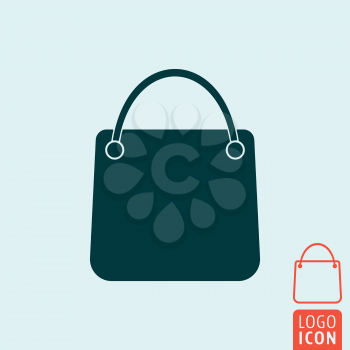 Shopping bag icon. Market shop handbag symbol. Vector illustration.
