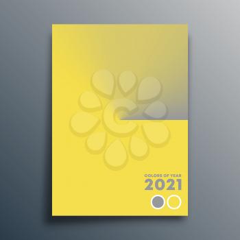 Yellow gray gradient design poster with colors of the year 2021. Vector illustration.