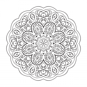 Mandala. Doodle drawing. Coloring