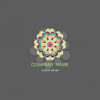 Business logo. Floral, Oriental logo. Company logo in the oriental-style