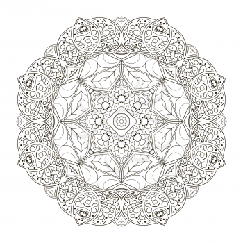 Mandala pattern. Round ornament for your creativity. Coloring