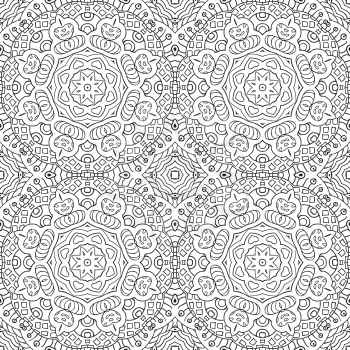 Seamless background. Ethnic doodle motives. Zentagl coloring pattern
