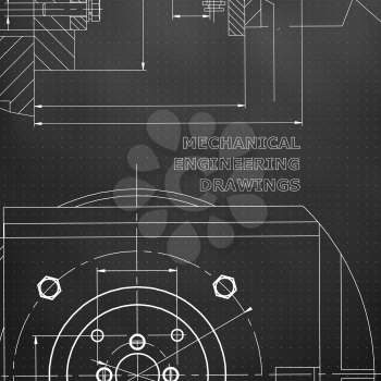 Mechanics. Technical design. Engineering style. Mechanical. Corporate Identity. Black background. Points
