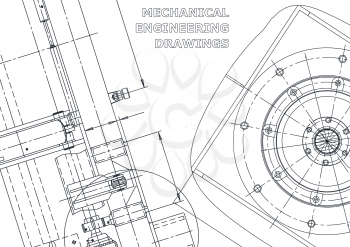 Cover. Vector engineering drawings. Mechanical instrument making. Technical abstract backgrounds. Technical illustration. Blueprint banner