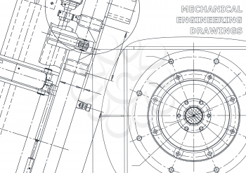 Cover. Vector engineering illustration. Blueprint