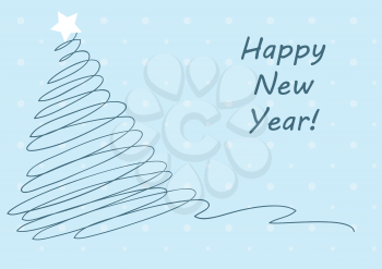 New Year's greeting card, banner, flyer. Happy New Year