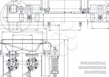 Technical abstract background. Vector engineering drawing. Mechanical instrument making