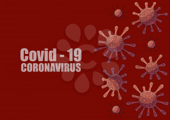 Pandemic medical health risk concept. Bacteria, virus. Vector background for inscriptions in hand draw style