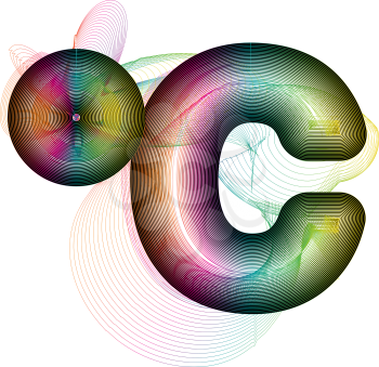 Abstract colorful celcius symbol