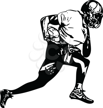 abstract illustration of American football player