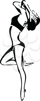 Yoga sketch woman illustration
