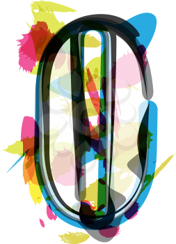 Artistic Font vector Illustration - Letter O
