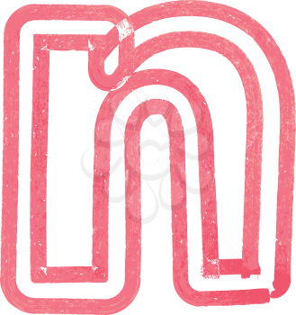 letter n lowercase vector illustration