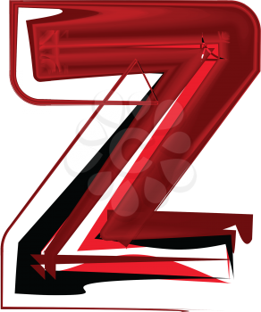 Artistic font letter Z