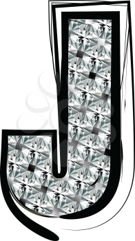 Diamond Font letter J
